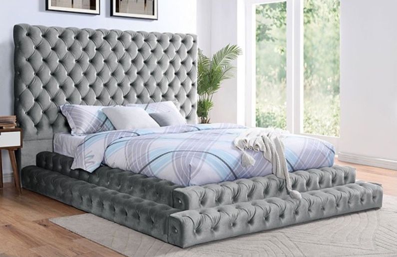 Gray Queen Bed Frame (Free Delivery)