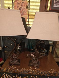 Rustic Metal Accent Lamp