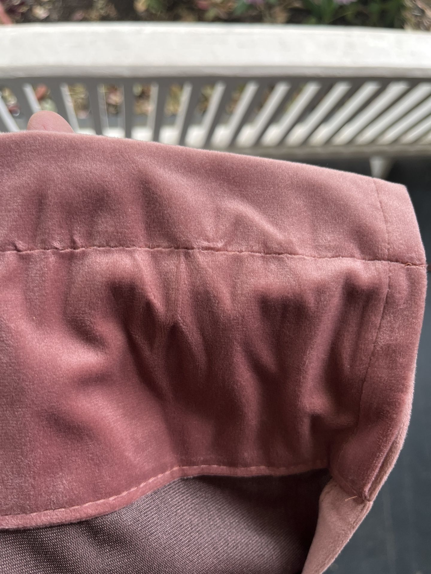 4 Pink Velvet drapes, 108 Inches Long