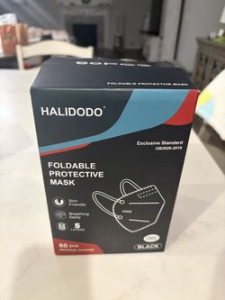 Halidodo Grey and black Executive Standard Non-Medical Face Masks, 95% Filtration, 60 pcs total 30 each color