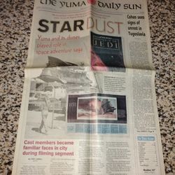 Vintage 1999 Yuma Daily Sun Complete Newspaper Of Star Wars In Sandunes 