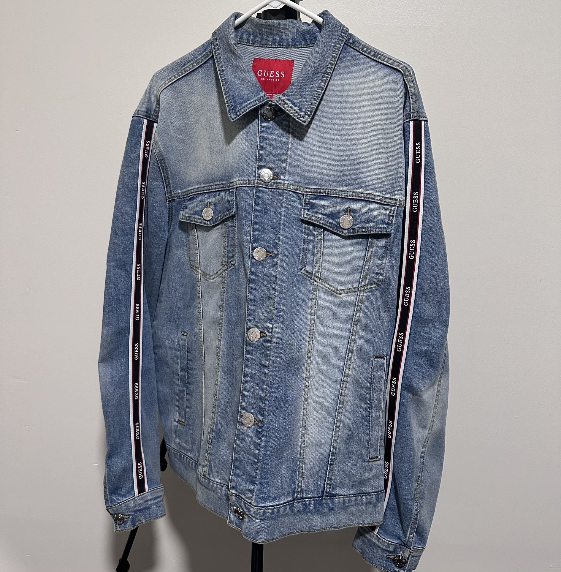 Guess Denim Jacket Men Denim Jacket Excellent Condition Size XL