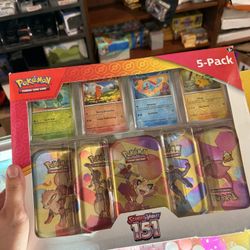 Pokemon 151 5-pack Tins NEW‼️