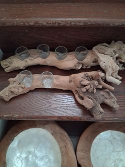 Wood Candle Holders
