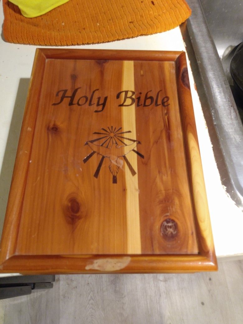 Vintage Dove Bible White With Case