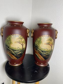 Hand Painted Ceramic Vases-($45 each )