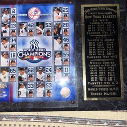 2009 world series championship plaque 