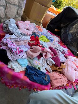 Baby girl clothes size 3 to 6 months $30 for all 65 pieces