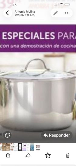 Olla de 10 qt con parrilla nueva de Princess house
