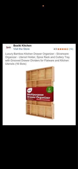Brand new luxury bamboo kitchen organizer