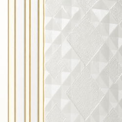 WALLSMARK Pearl Gold Geometric PS Wall Panel