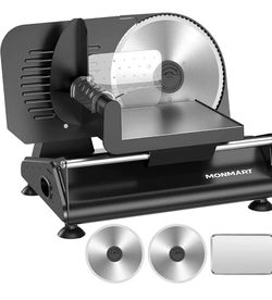 🔥brand new🔥200W Electric Slicer with Two 7.5” Blades & One Stainless Steel Tray