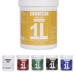SNOWSUN Acrylic Paint Set, 6 Colors (1L/42.4 fl oz Each) Large Bulk Acrylic Paints, Gloss Non-Toxic Heavy Body Paints - Thick Art Paints for Multi-Sur