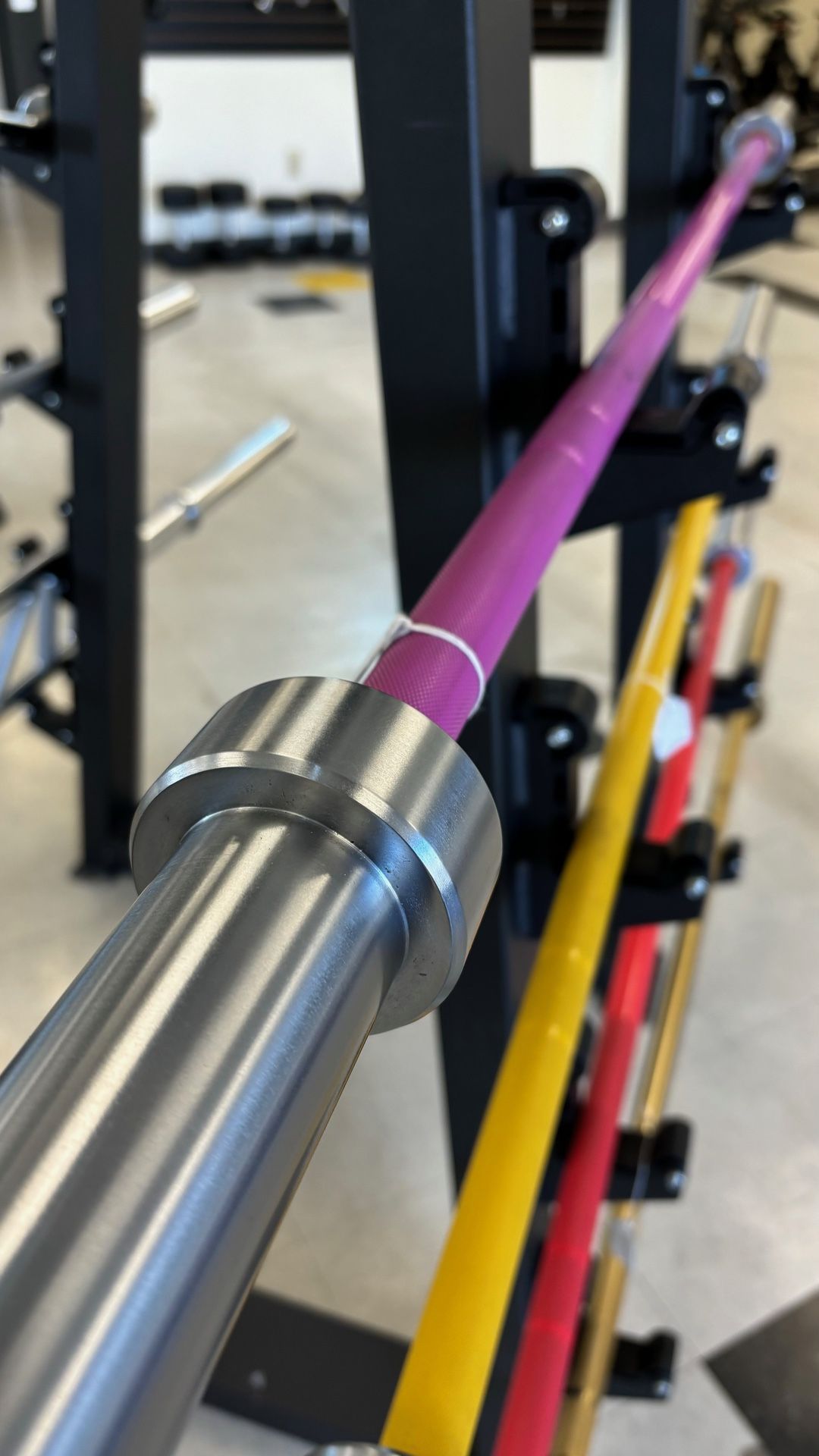 New Pink Chrome Olympic Barbell