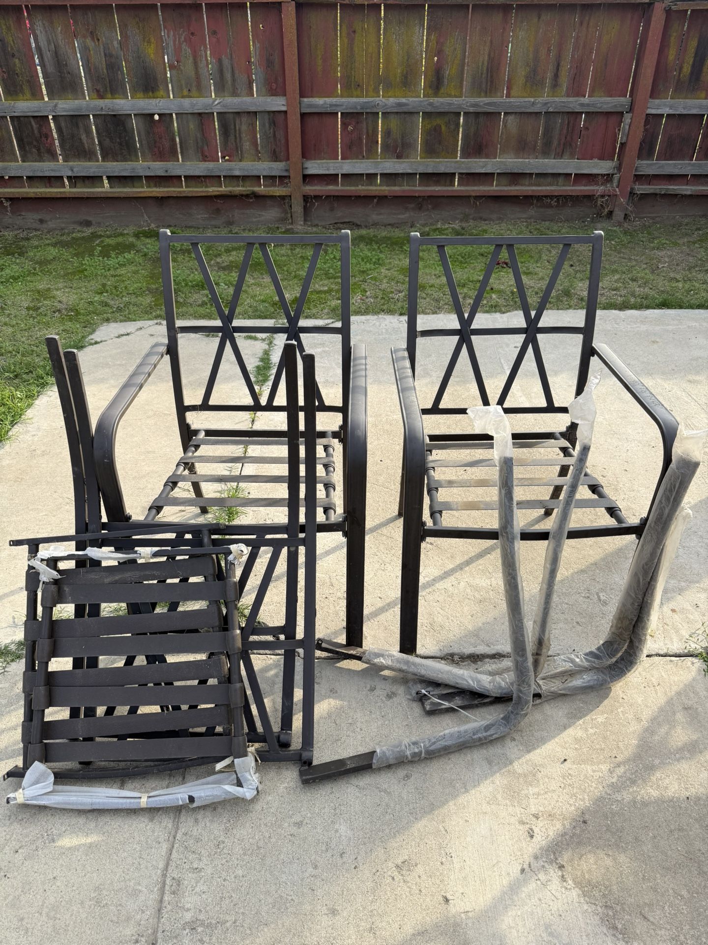 Brown Metal Patio Chairs