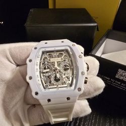 $40 Activa X Invicta 44.3mm Skeleton Dial 
All White Silicone Band. *BRAND NEW W/BOX*
