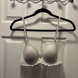 Gray Lace Accents Bra