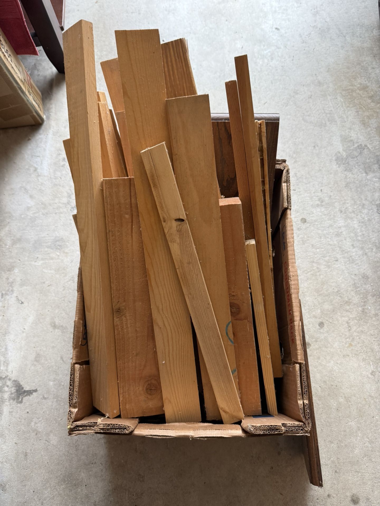 Box of Wood Pieces