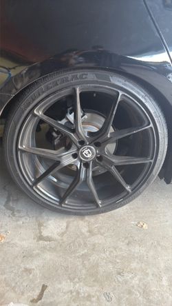 Curva Concepts Dark Gray Alloy Wheel with Tire