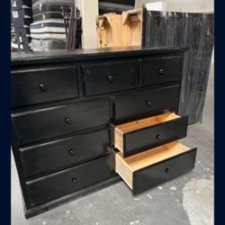 Black Pinewood New Dresser $430