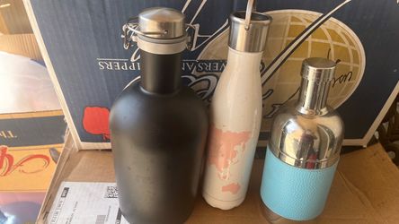Lot of 3 Stainless Steel Water Bottles