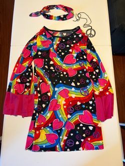 Woman’s 60s Hippie Halloween Costume Set