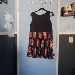 Black And Floral Dress