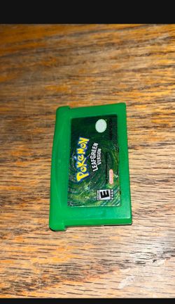Nintendo Game Boy Advance GBA Pokémon Leaf Green Game Is Authentic With Etched Stamp
