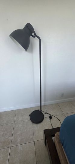 Dark Gray Metal Floor Lamp