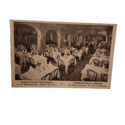 Vintage Venice Italian Restaurant Internationally Famous Postcard