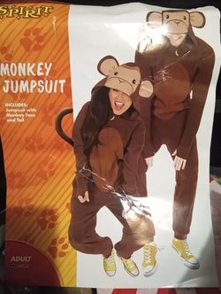 Spirit Monkey Jumpsuit Halloween Costume Adult Large