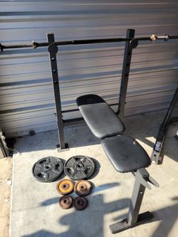 Weight Bench w/ weights