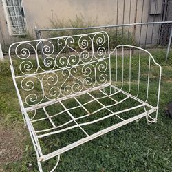 Metal/Iron Scroll Day Bed/Love Seat - 55” x36”x42”H - Cushion Can Be Refinished