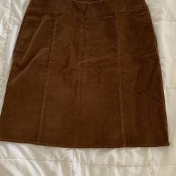 JJill Brand New Brown Corduroy Skirt 18