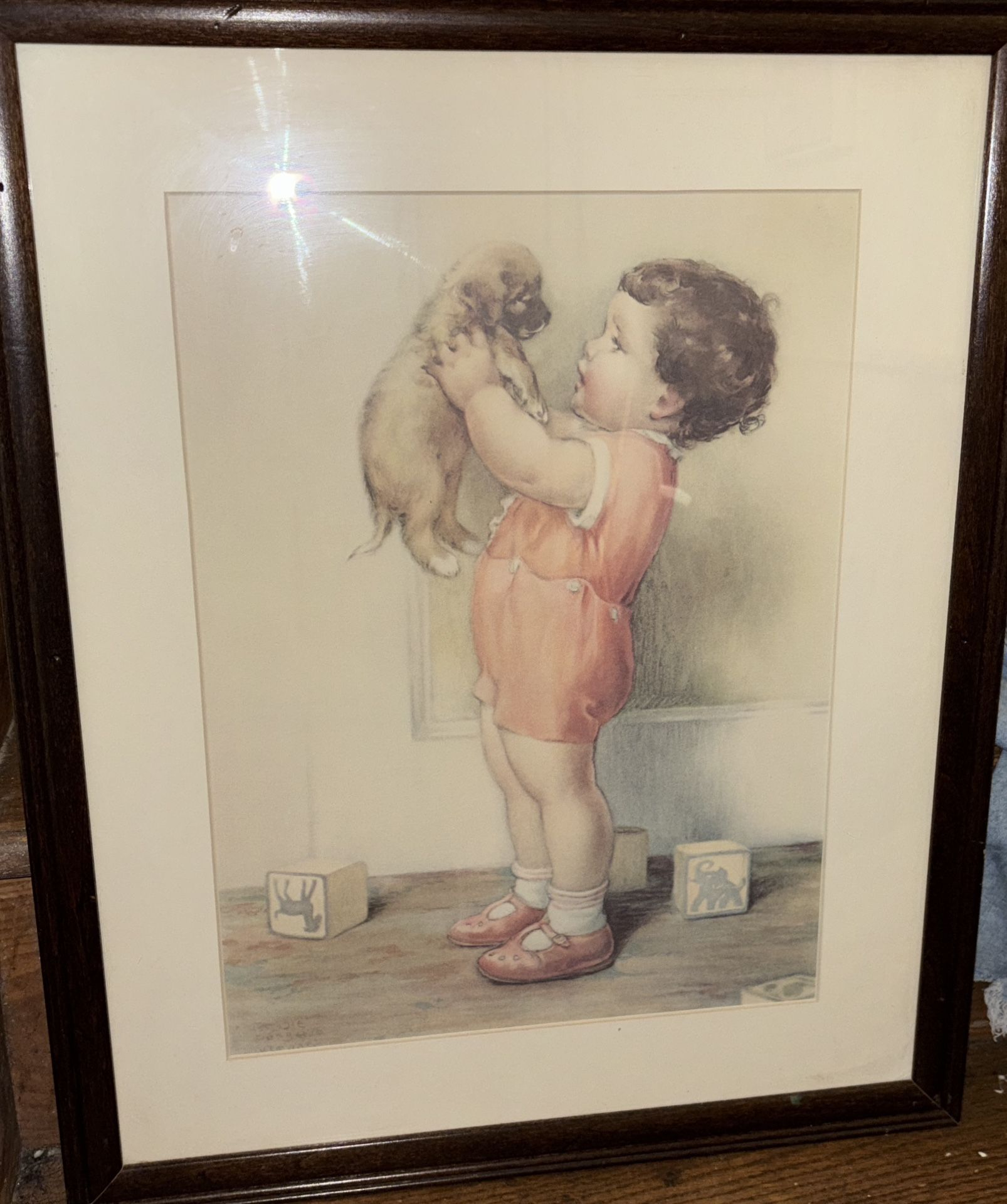 Vintage Art Work Wooden Portrait Of Mine By Bessie Pease Gutmann