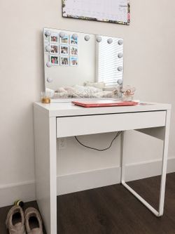 White IKEA desk