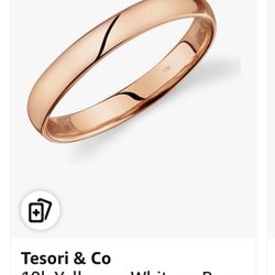 10k rose gold has a high polish look for timeless style Classic, comfort design optimized for daily use 10k gold stamp to guarantee authenticity! Sati