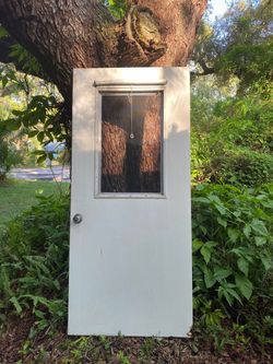 Vintage, Retro Middle Century Metal outdoor with window, screen,
