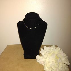 3/$10 🌟 Ladies Black, Blue, & Clear Beaded Necklace Choker