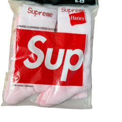 4 Pk Supreme Socks “PINK”