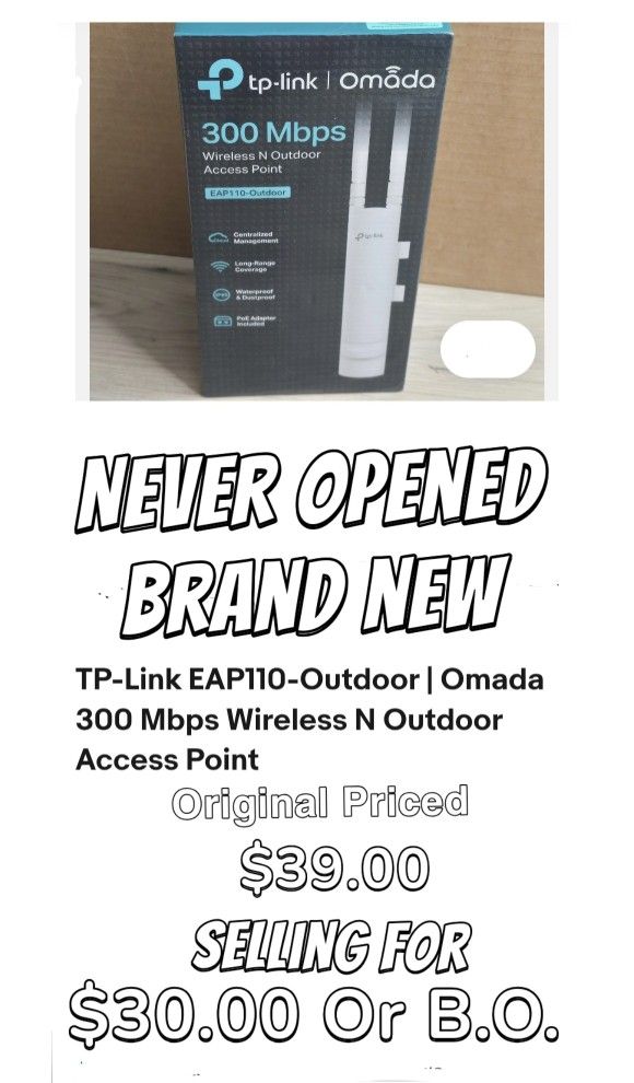 TP-Link EAP110-Outdoor Omada 300 Mbps Wireless Outdoor Access Point