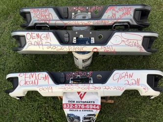 2019 2021 2024 Chevy Silverado GMC sierra Denali Bed rear Bumper with sensors and dual exhaust