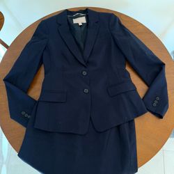 Banana Republic Navy Blue Skirt Suit Set - Size 6P