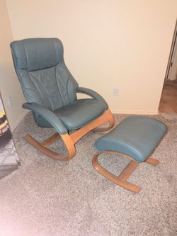Westnofa of Norway Leather Rocking Recliner