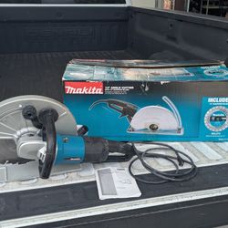 Makita 14" Angle Cutter with Diamond Blade SJS Technology Model 4114X AC/DC Switch 15.0 amp 3500 rpm
Was purchased new and Used only a few times on a 
