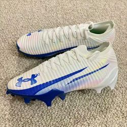 Under Armour White Team Royal football cleats