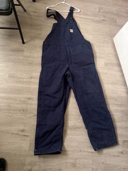 Carhartt FRB24 Blue Flame Resistant Insulated Bib Overalls Quilted Lined