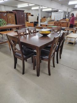 Black Farm Table w/ 6 Chairs 25% off listed