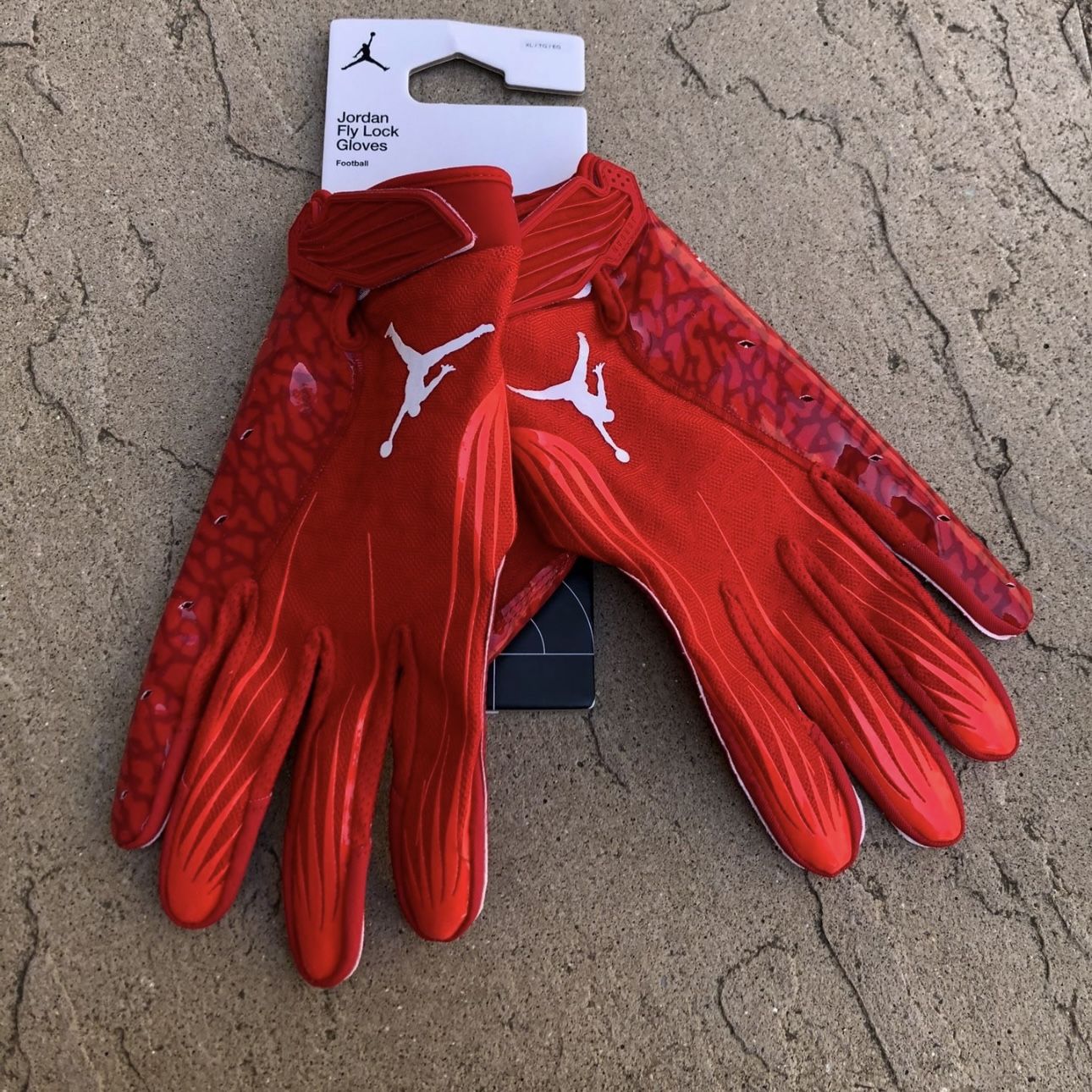 Flylock Gloves Red Jordan Football Gloves Jordan Fly Lock Brand