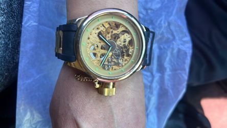 Invicta Skeleton Dial Gold-Tone Watch
